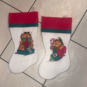 Vintage GARFIELD CHRISTMAS Stockings